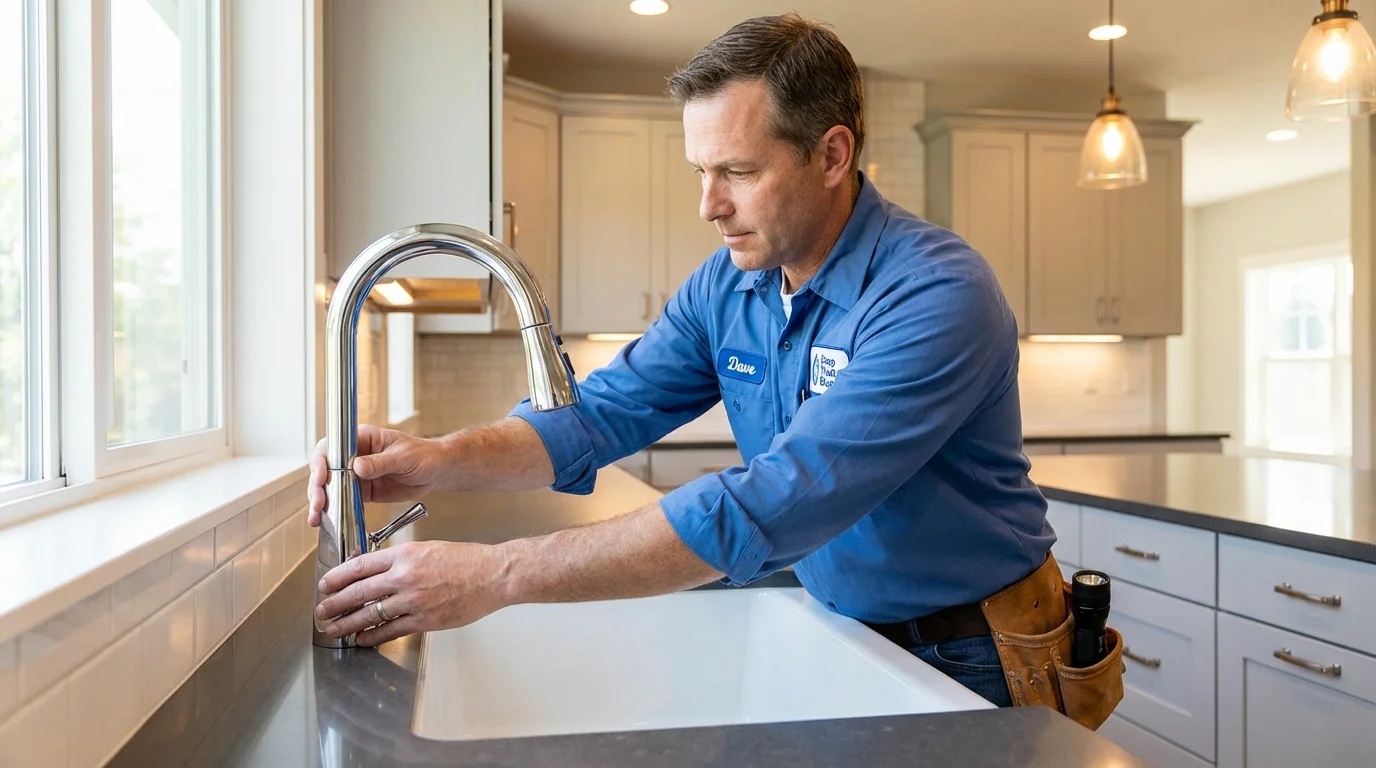 Kitchen faucet installation by Johns Plumbing LLC in Long Island City