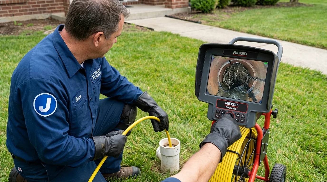 Sewer camera inspection being performed by Johns Plumbing LLC in Long Island City