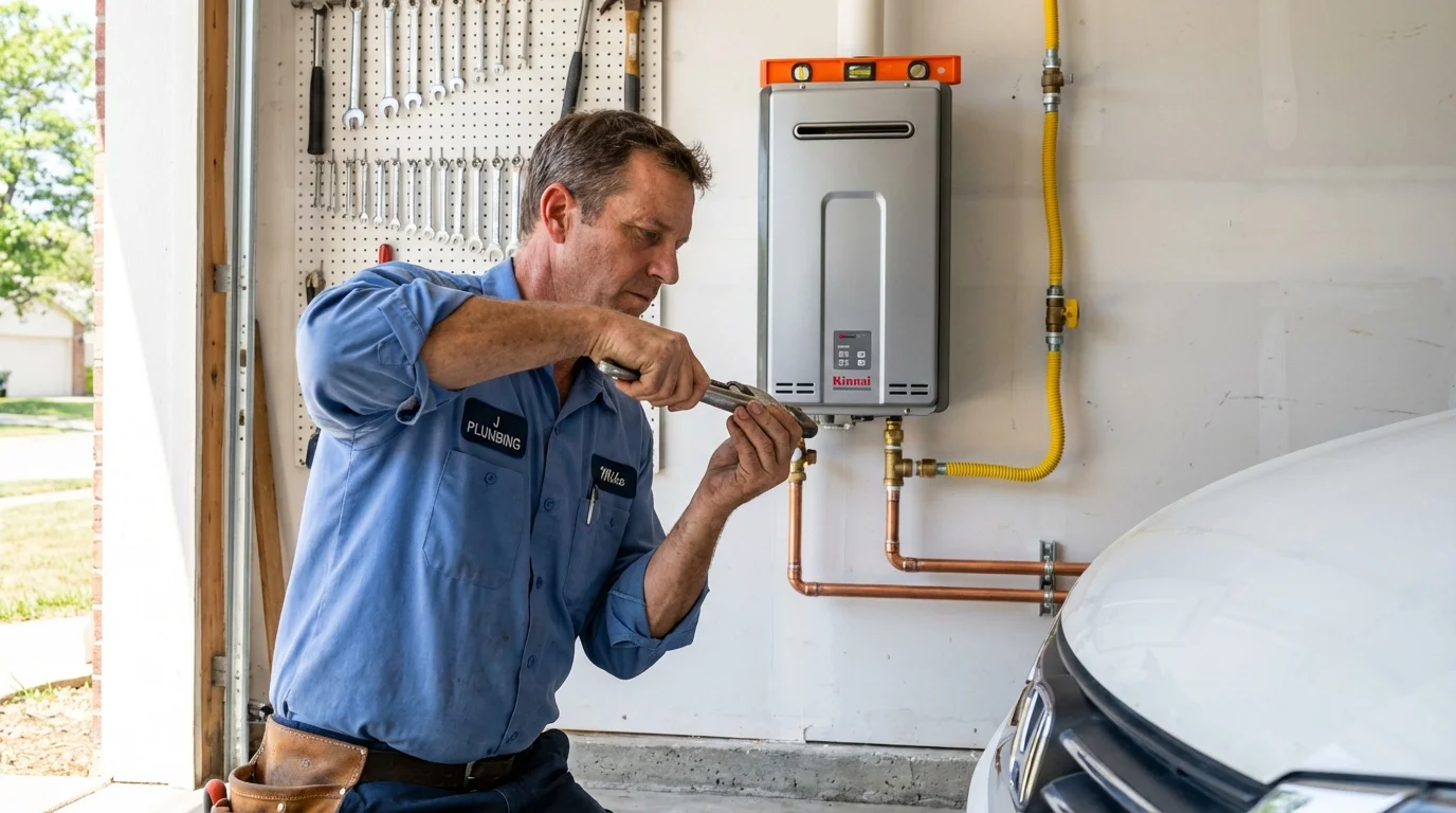 Tankless water heater installation by a Johns Plumbing LLC plumber in Long Island City